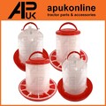 2x Tränke Futterautomat Set 3L & 3kg für Geflügel Vogel Huhn Henne Wachtel Spiel Kunststoff