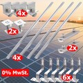2 Modul-Montagesatz Alu Solarmodul Halterung Ziegeldach Montageset PV Dachhaken