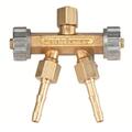 Doppelabzweigventil für Acetylen & Propan 3/8" LH Doppelabzweig