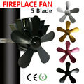 5 Flügel Stromloser Kaminofen Ventilator Stove Fan Kaminrohr Ventilatorflügel