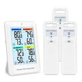 Thermometer Hygrometer mit 3 Sensoren Digital Hygrometer Innen Außen mit Groß...