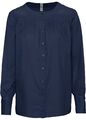 Bluse Gr. 36 Dunkelblau Damen Langarmbluse Shirt Tunika Oberteil Neu
