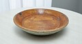 Antik Wooden Teig Kneten Parat Schale Original Alt Handgeschnitzt Green