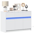 TV Schrank mit LED-Beleuchtung Lowboard Fernsehschrank Fernsehtisch vidaXL