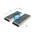 UFI 54.153.00 Innenraumfilter Pollenfilter für VW XL1 Coupe Aktivkohle