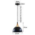 Vintage LED Pendelleuchte E27 Hängeleuchte, Minimalist Industrie Pendellampe