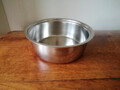 Hochwertiger schwerer Edelstahl Fressnapf Futternapf Schüssel Wasser 21 cm
