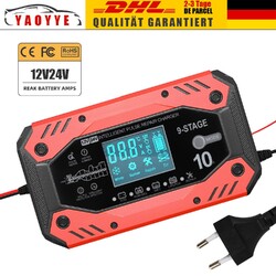 Autobatterie Ladegerät Intelligentes Batterieladegerät 10A 12V/24V KFZ LKW PKW