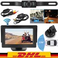 Auto Rückfahrkamera mit LCD Monitor 5" LKW Bus Funk Kabellos Rückseiten Kamera