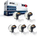 5x Kompatible Etiketten Rollen für Brother DK22214 Weiße Rolle-Drucker Pro Serie