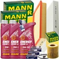 MANN INSPEKTIONSPAKET+3L MANNOL NRG 5W-30 ÖL passend für VW POLO 9N SKODA FABIA