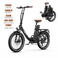 Elektrofahrrad 250W mit App ONESPORT OT16-2 E-Bike 20'' 150KG Klappbar 25KM/H