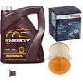 BOSCH Inspektionspaket 5 L MANNOL Energy 5W-30 für Renault