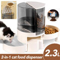 2-in-1 Futterautomat Katze Automatischer Futterspender für Katze und Hund Katzen