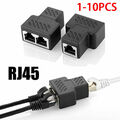 RJ45 Splitter Adapter Verteiler Netzwerk CAT5e CAT6 LAN Ethernet Kabel Dual Port