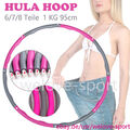 8 Teile Hula Hoop Reifen Fitness Schaumstoff 1 KG Bauchtrainer Fitness 95cm DE