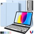 QWERTZ Bluetooth Tastatur Hülle für iPad A16 11. Gen 2025 | iPad 10. Generation