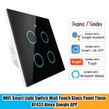 1/2/3/4Gang TUYA Smart Life WiFi Glas Touch Lichtschalter Wandschalter für Alexa