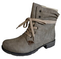 Rieker Damen Stiefeletten Boots Beige Warmfutter Leder Gr. 37 70829-64 Schuhe
