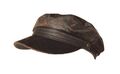 Historische Arbeitermütze FLATCAP Schiebermütze braun used look  Elbsegler  