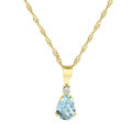 Halskette Damen Gelbgold 375 mit Blautopas Echtstein Kette Damenkette blau neu