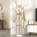 Garderobenständer Kleiderständer Marmor Standgarderobe Goldene Garderobe 172cm