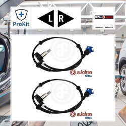 2x ORIGINAL® Autofren Seinsa DS0066 Sensor, Raddrehzahl Hinten, Links, Rechts