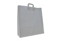 Papiertragetaschen Flachhenkel Tüten weiß, breiter Boden, 45 + 17 x 49 cm