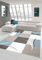 Designer Teppich Moderner Teppich Wohnzimmer Teppich Kurzflor Teppich mit Kontur