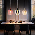 Hängeleuchte Esszimmerlampe Pendelleuchte LED Filament Glas Retro nickel-matt