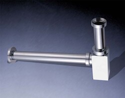 DESIGNER SIFON | EDLES MESSING | ECKIG | GERUCHSSCHUTZ | DESIGN SYPHON | SIPHON