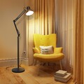 Stehleuchte schwarz E27 Stehlampe wohnzimmer Deckenfluter Standleuchte Leselampe