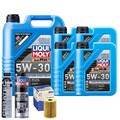 Motoröl 5W30 LIQUI MOLY Longtime High Tech 9L+MAHLE Ölfilter +Spülung +Cera Tec