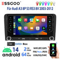Für Audi A3 8P 2003-2012 Autoradio DAB+ 64G Android GPS SAT NAVI BT WIFI Carplay