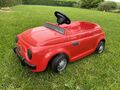 Fiat 500 Oldtimer Cabrio Tretauto Kunststoff Bobbycar Kinderauto Rot