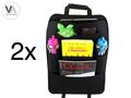 2x Autositz-Organizer Rückenlehnentasche Rücksitztasche Rückenlehnenschutz Filz 