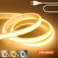 230V Selbstklebend Neon COB LED Streifen Lichtband Lichterkette Wasserdicht IP67