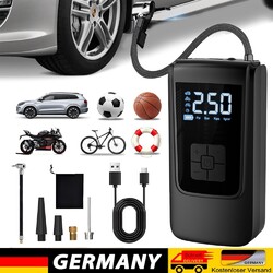 LCD Elektrische Akku Luftpumpe 150PSI Auto Reifen Druckluft Fahrrad Kompressor