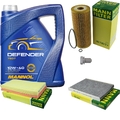 MANN Inspektionspaket 5 L MANNOL Defender 10W-40 für VW Skoda Golf IV 1.9 TDI