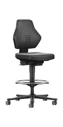BIMOS Arbeitsdrehstuhl Air Flow Rollen + Fußring Kunstlederpolster schwarz 61...