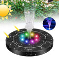 LED Solar Springbrunnen Solarbrunnen mit 8 LED 6 Fontänenstile Solar Teichpumpe