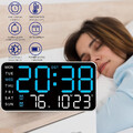 Digitaler Wecker LED Digitaluhr Alarmwecker mit Temperaturanzeige 2 Alarmen