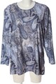 Longsleeve Damen Shirt Gr. DE 42 blau-weiß Casual-Look