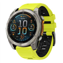 Für Garmin Fenix E 8 7 7X 6 6X Epix Pro 5 5X Plus 3 HR Quickfit Silikon Armband