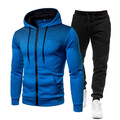 Herren Hoodie Trainingshose Bottoms Jogging Sporthose Trainingsanzug Set 2PS