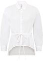 Longbluse Gr. 44 Weiß Damen-Bluse Hemd Top Shirt Tunika Oberteil Neu