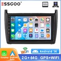 2+64G Android 14 Carplay Autoradio Für VW Polo 6R 6C 2009-2017 GPS Navi WIFI KAM