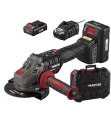Parkside Performance Winkelschleifer Incl. 4Ah Akku + Ladegerät + Koffer PWSAP