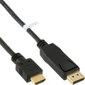 5x InLine DisplayPort zu HDMI Konverter Kabel schwarz 5m