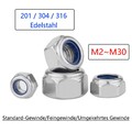 Sicherungsmutter Edelstahl Stoppmuttern Selbstsichernde Muttern DIN 985 M2 ~ M30